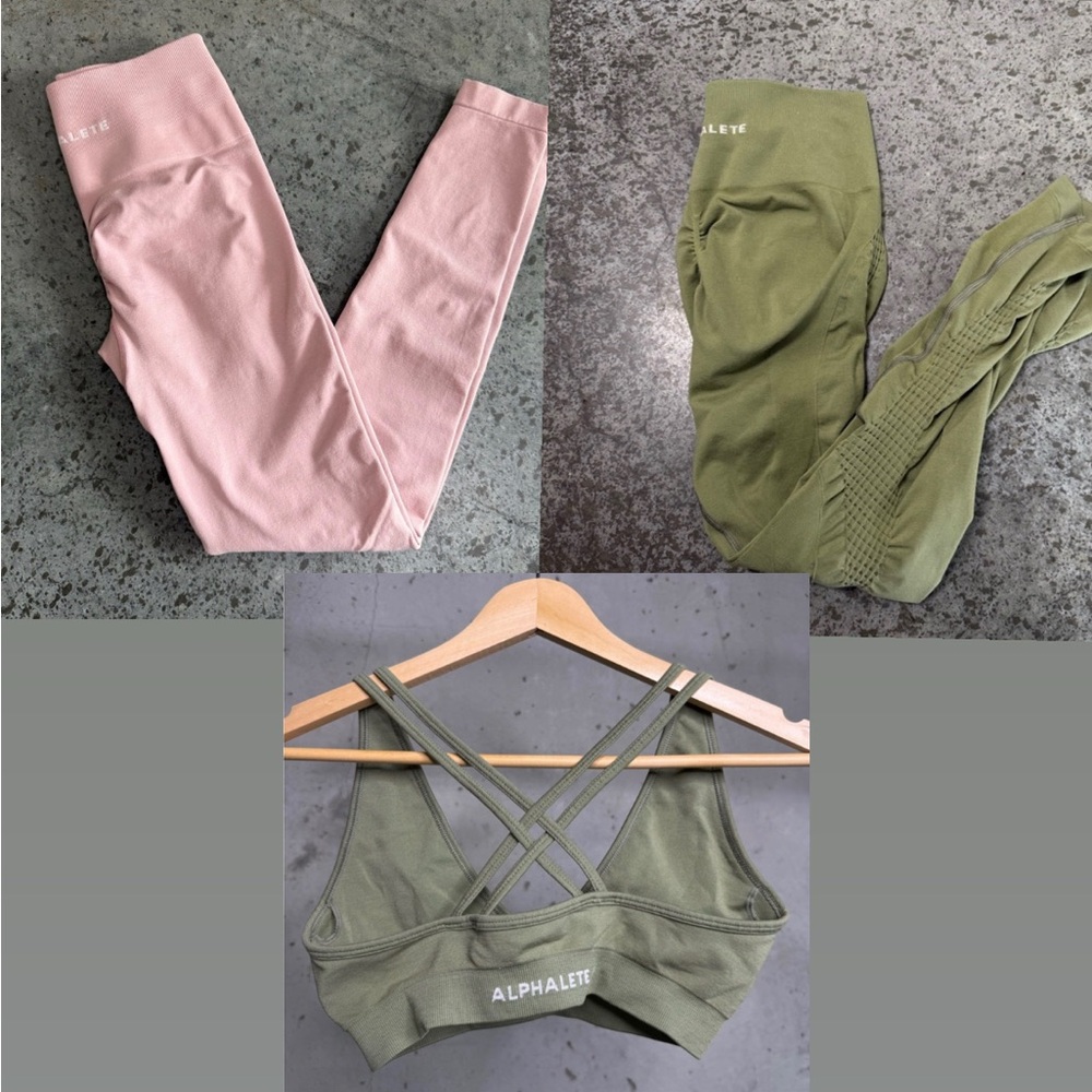 Alphalete Amplify Bundle | Leggings + Sports Bra | Size Small